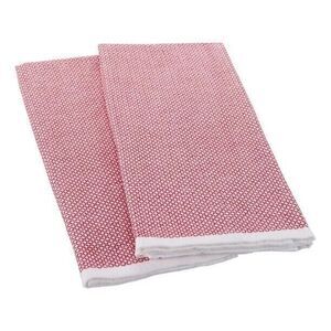 Better Homes & Gardens Oversized Woven Kitchen Towels 2pc Red White 20 x 30-inch